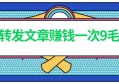 转发文章赚钱一次9毛是真的吗？稳定靠谱转发平台推荐