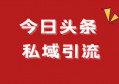 今日头条如何私域引流？四大入口合集，纯干货！